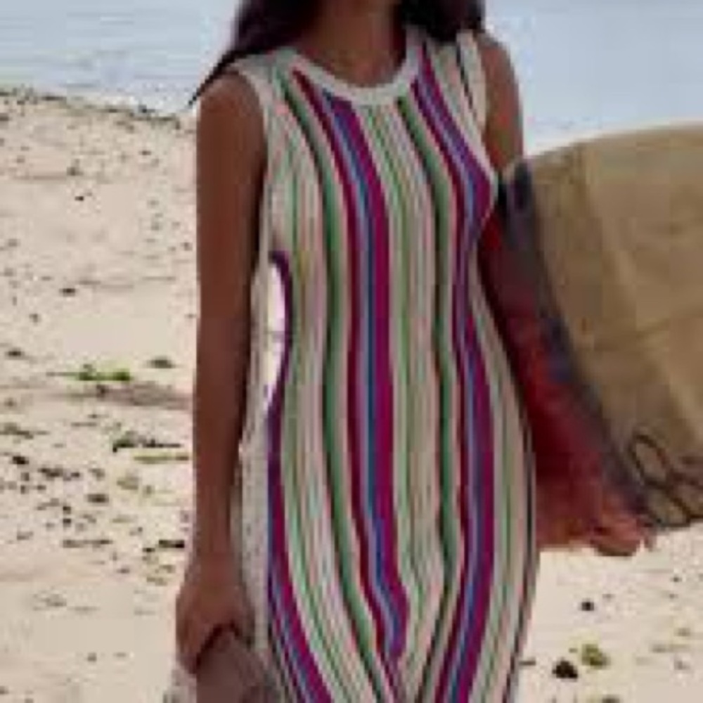 Striped Multicolor Maxi Dress